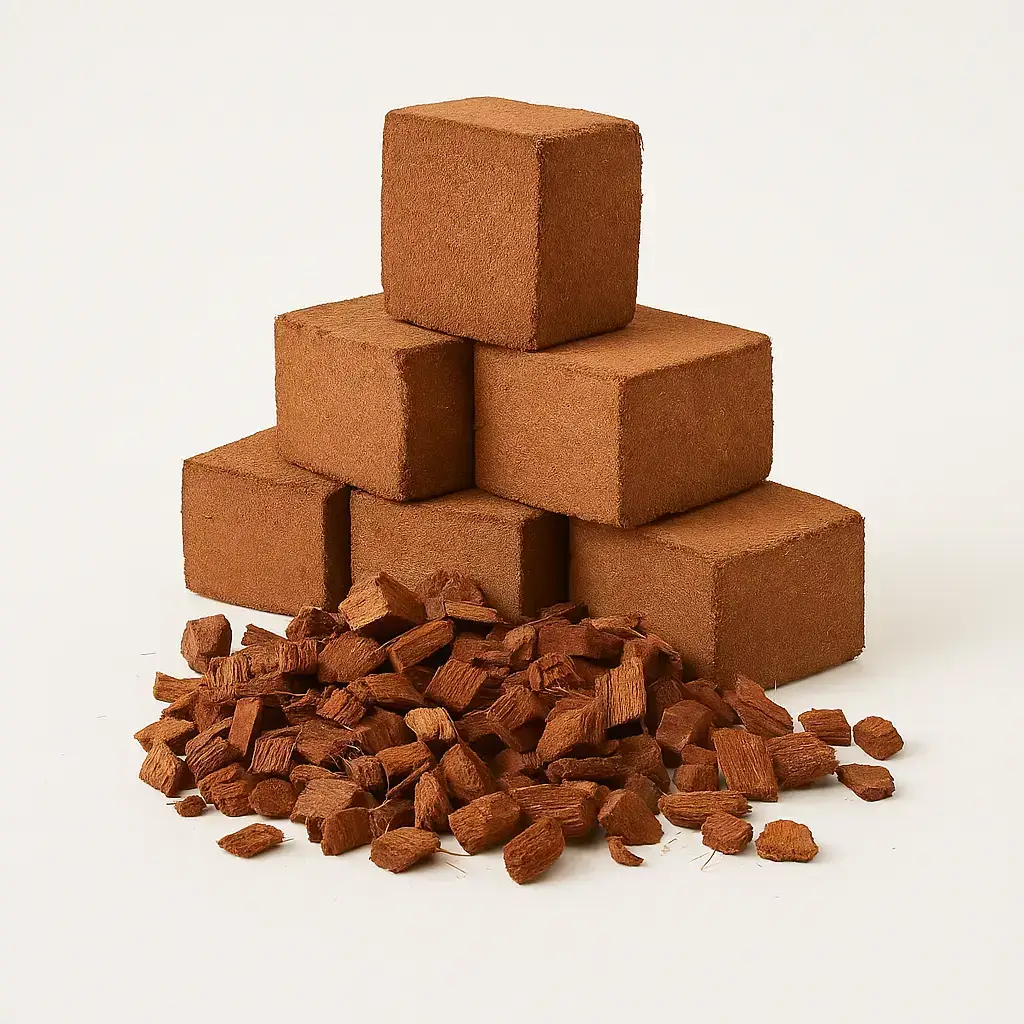 Coco coir substrate block examination